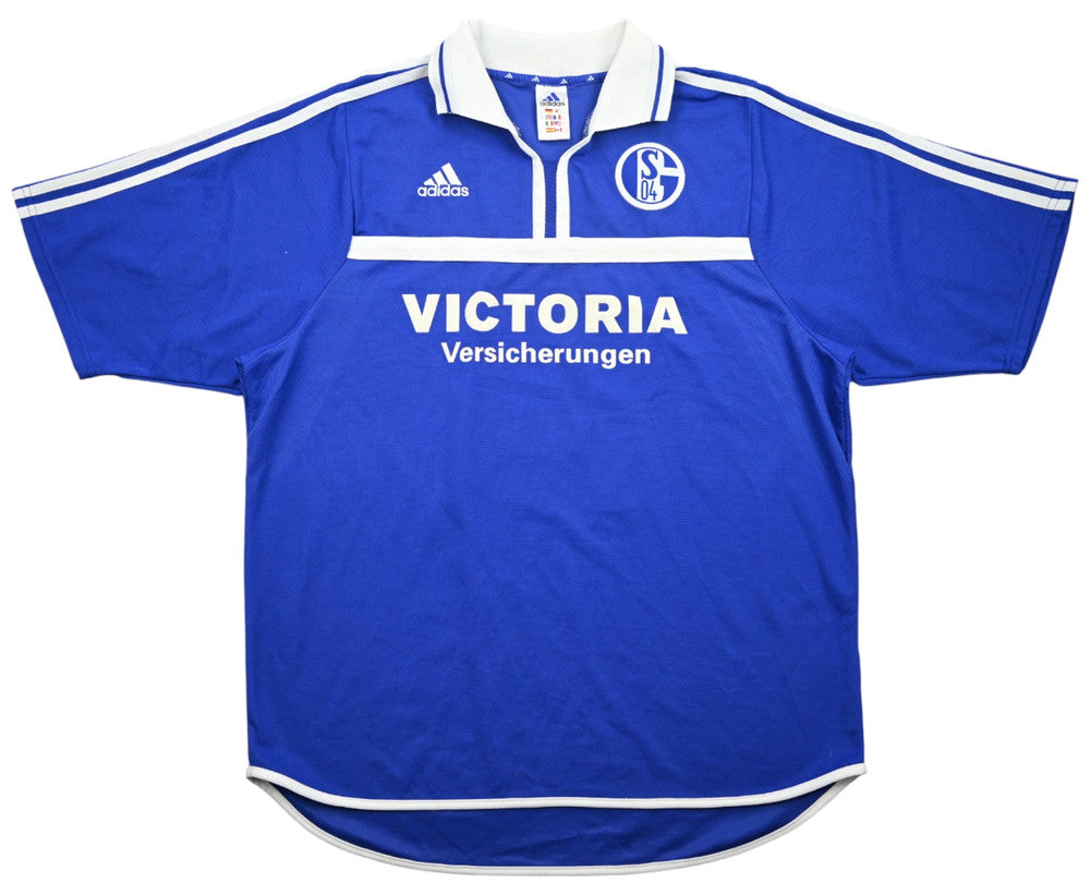 Maillot Schalke 04 2001-02 Adidas Asamoah Domicile Vintage