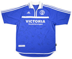 Maillot Schalke 04 Domicile Adidas 2001-02 Vintage Signé