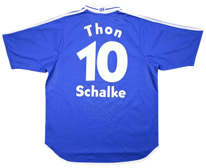 Maillot Schalke 04 Domicile Adidas 2001-02 Vintage Signé