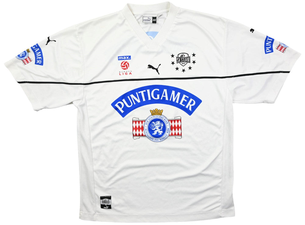 Maillot Sturm Graz 2001-02 Puma Domicile Vintage XXL Puntigamer