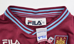 Maillot West Ham Fila 2001-02 Domicile Vintage Enfant 5-6 ans