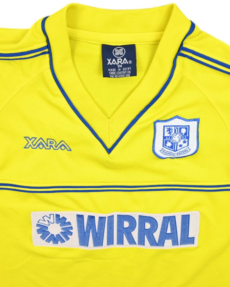 Maillot Tranmere Rovers Extérieur Xara 2001-04 Vintage Boys M