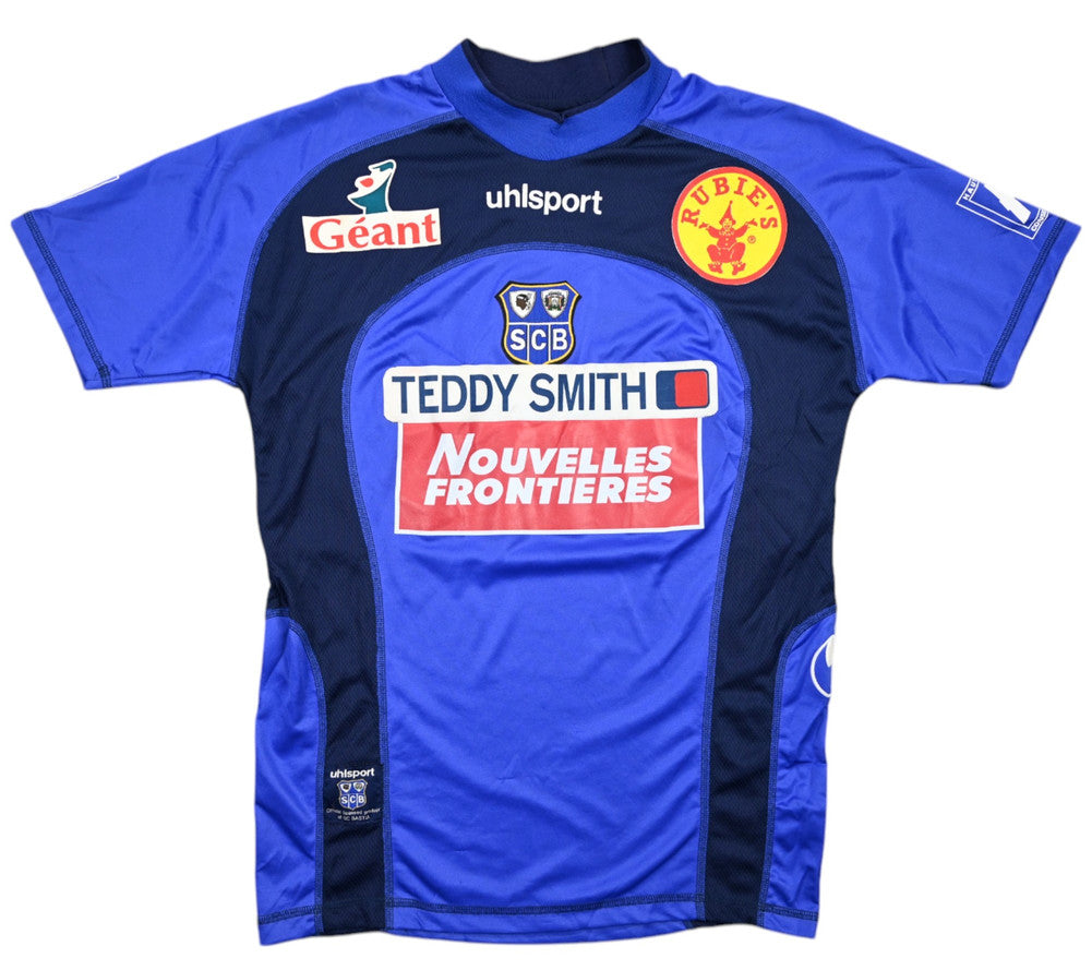 Maillot Bastia 2002-03 Domicile Uhlsport Nouvelles Frontières vintage