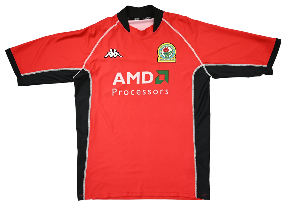 Maillot Blackburn Rovers 2002-03 Kappa AMD vintage taille L