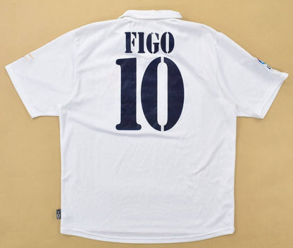Maillot Real Madrid 2002-03 Figo Adidas Domicile Vintage