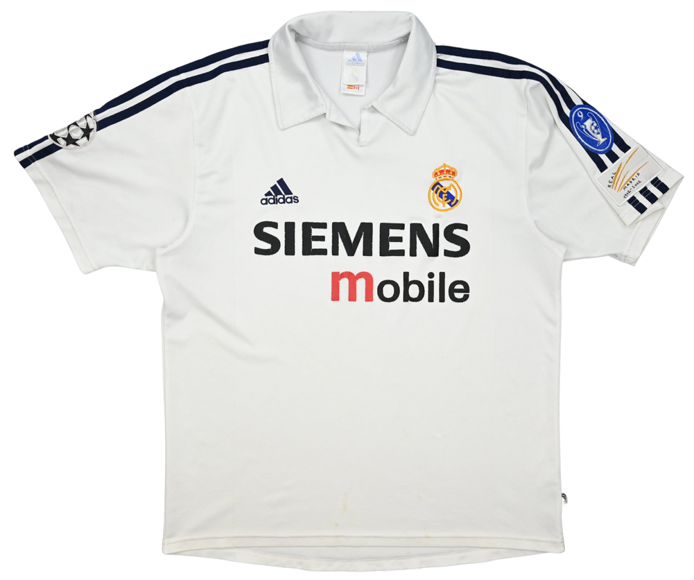 Maillot Real Madrid 2002-03 Adidas Siemens Mobile vintage L