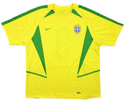 Maillot Brésil Domicile Nike 2002-04 #9 Vintage – État 9/10