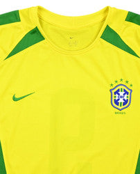 Maillot Brésil Domicile Nike 2002-04 #9 Vintage – État 9/10