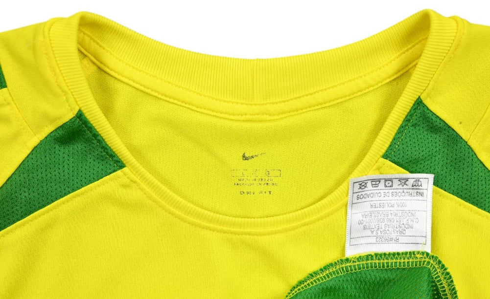 Maillot Brésil Domicile Nike 2002-04 #9 Vintage – État 9/10