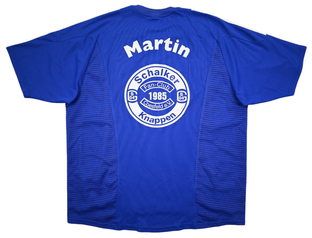 Maillot Schalke 04 Domicile Adidas 2002-2004 Vintage MARTIN