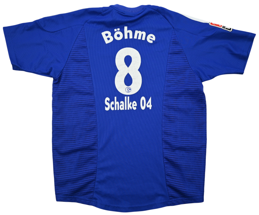 Maillot Schalke 04 2002-04 Adidas Böhme vintage collector