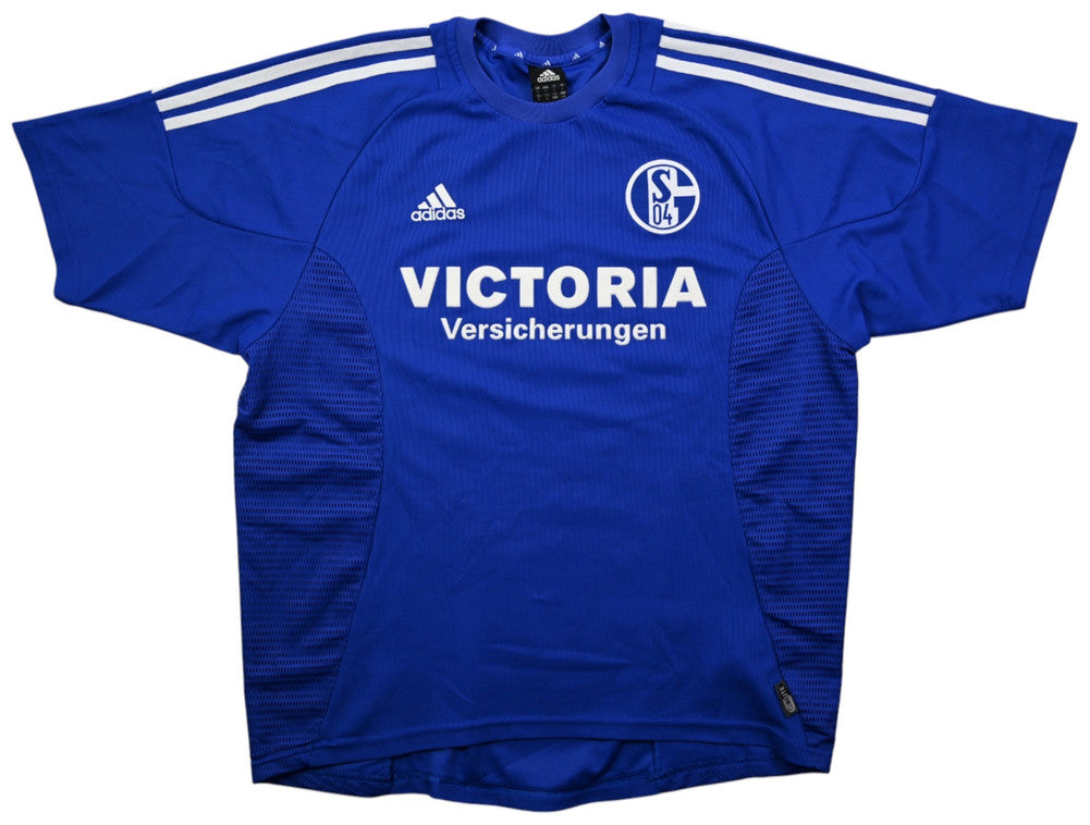 Maillot Schalke 04 Domicile 2002-04 Adidas Mpenza vintage
