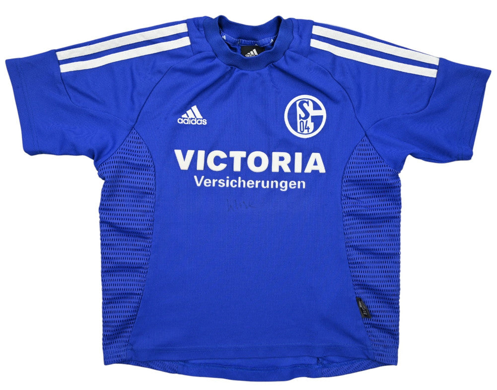 Maillot Schalke 04 Domicile Adidas 2002-04 Vintage Boys 140cm