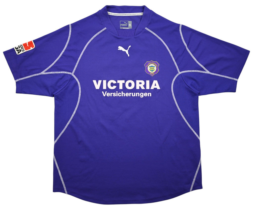Maillot Erzgebirge Aue 2003-04 Puma Domicile Signé Ronny Jank