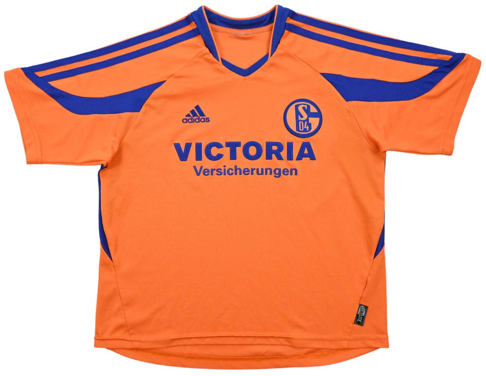 Maillot Schalke 04 Extérieur 2003-05 Adidas Vintage — L Boys