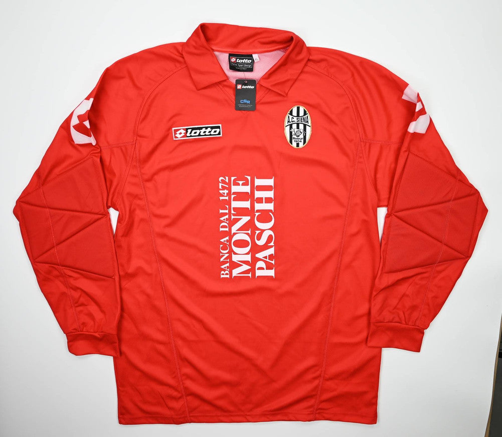 Maillot AC Siena 2004-05 Lotto Manches Longues Domicile Vintage