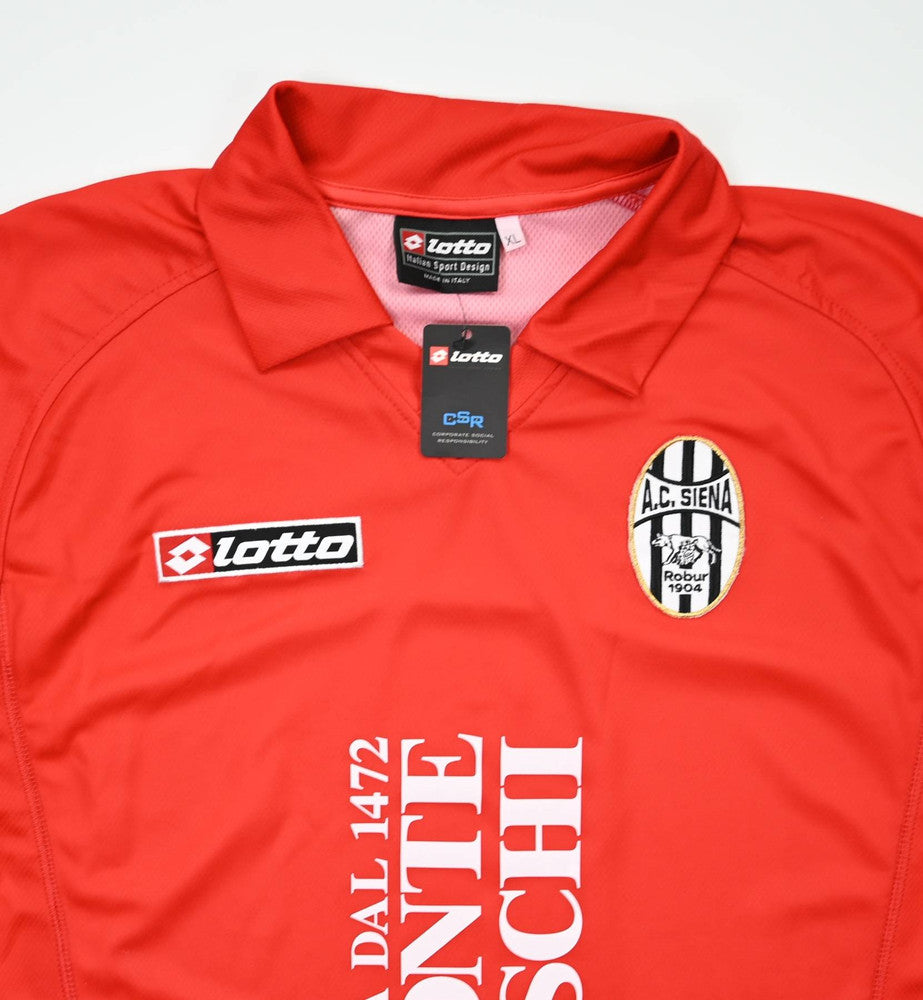 Maillot AC Siena 2004-05 Lotto Manches Longues Domicile Vintage
