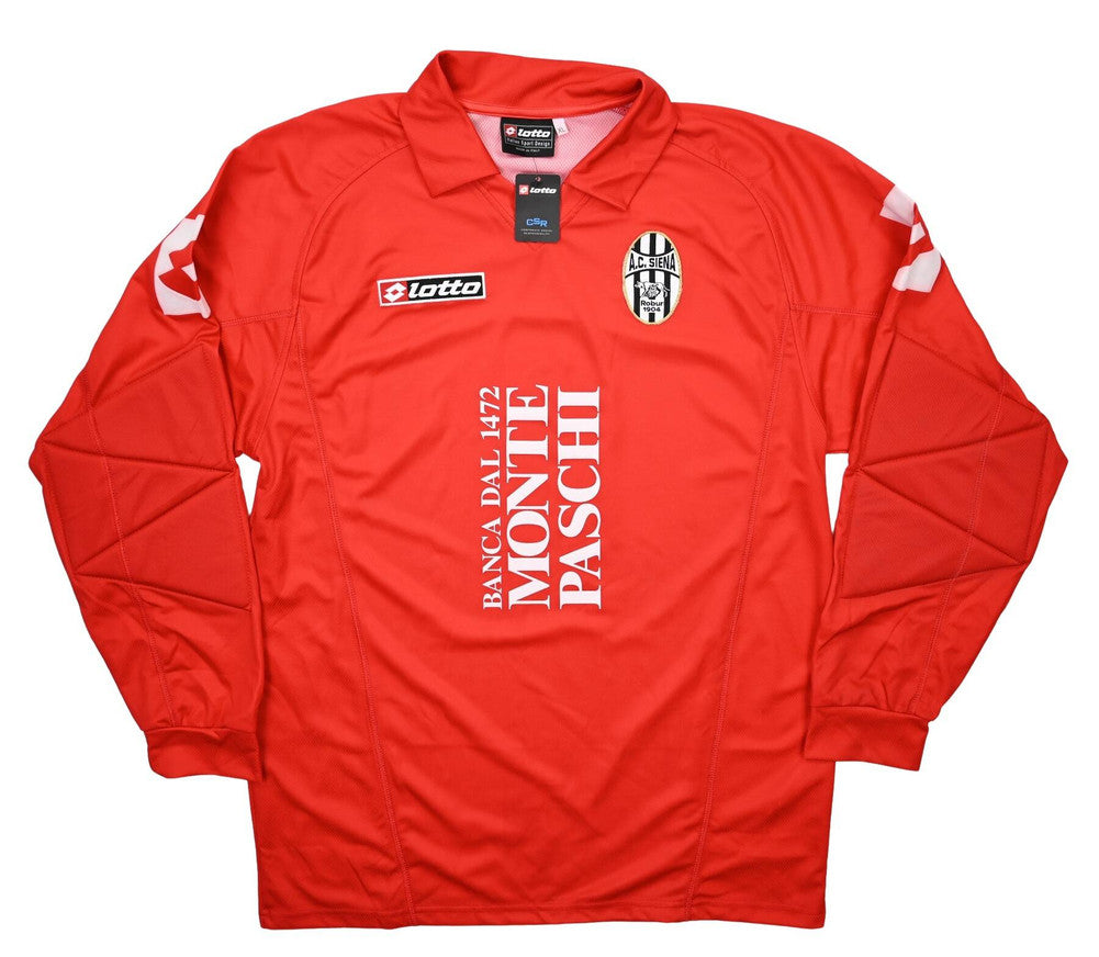 Maillot AC Siena 2004-05 Lotto Manches Longues Domicile Vintage