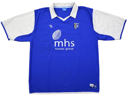 Maillot Gillingham 2004-05 Domicile Vintage Signé Ivan Roberts XL