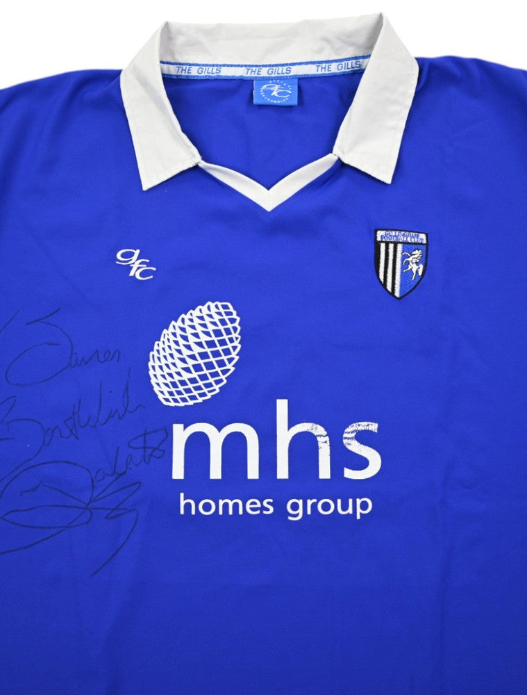 Maillot Gillingham 2004-05 Domicile Vintage Signé Ivan Roberts XL