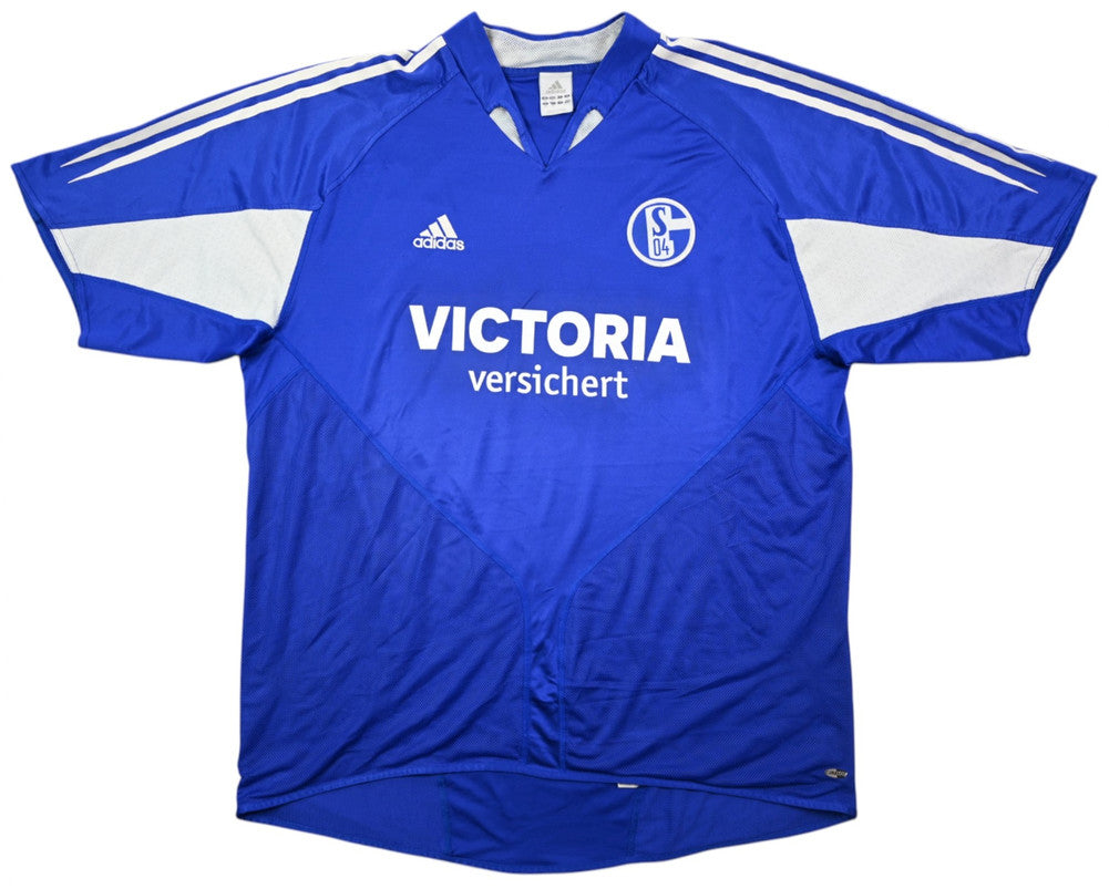 Maillot Schalke 04 Domicile 2004-05 Adidas Vintage XXL