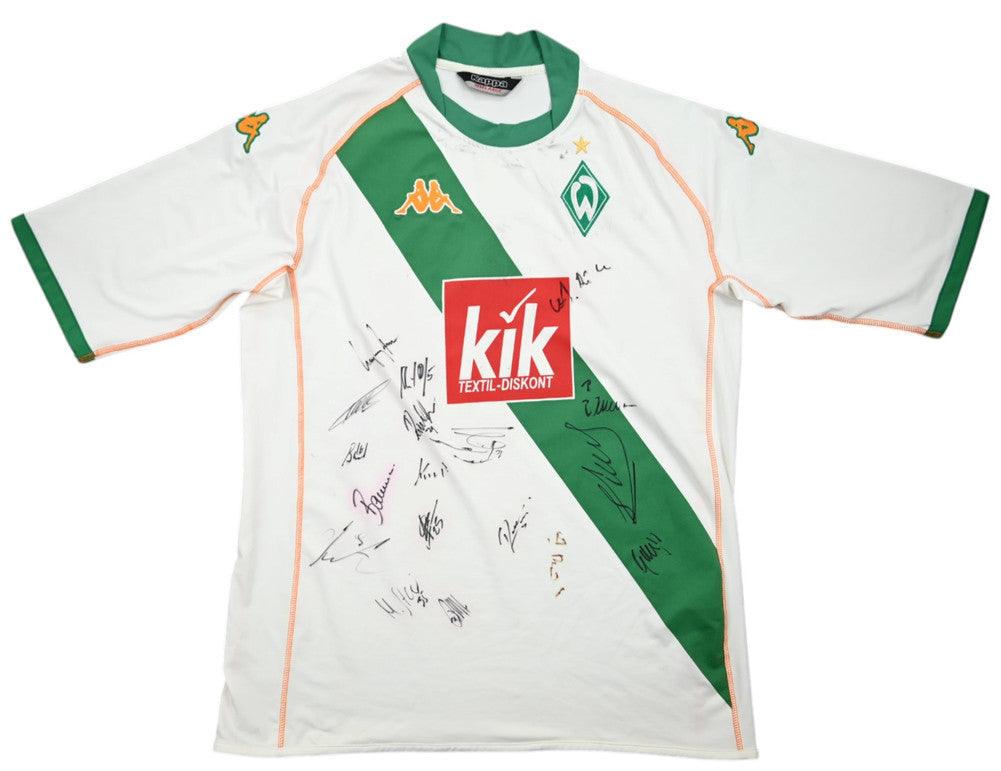 Maillot Werder Bremen Extérieur Kappa 2004-05 Signé Vintage