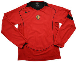 Maillot Belgique Domicile Nike 2004-2006 Manches Longues L