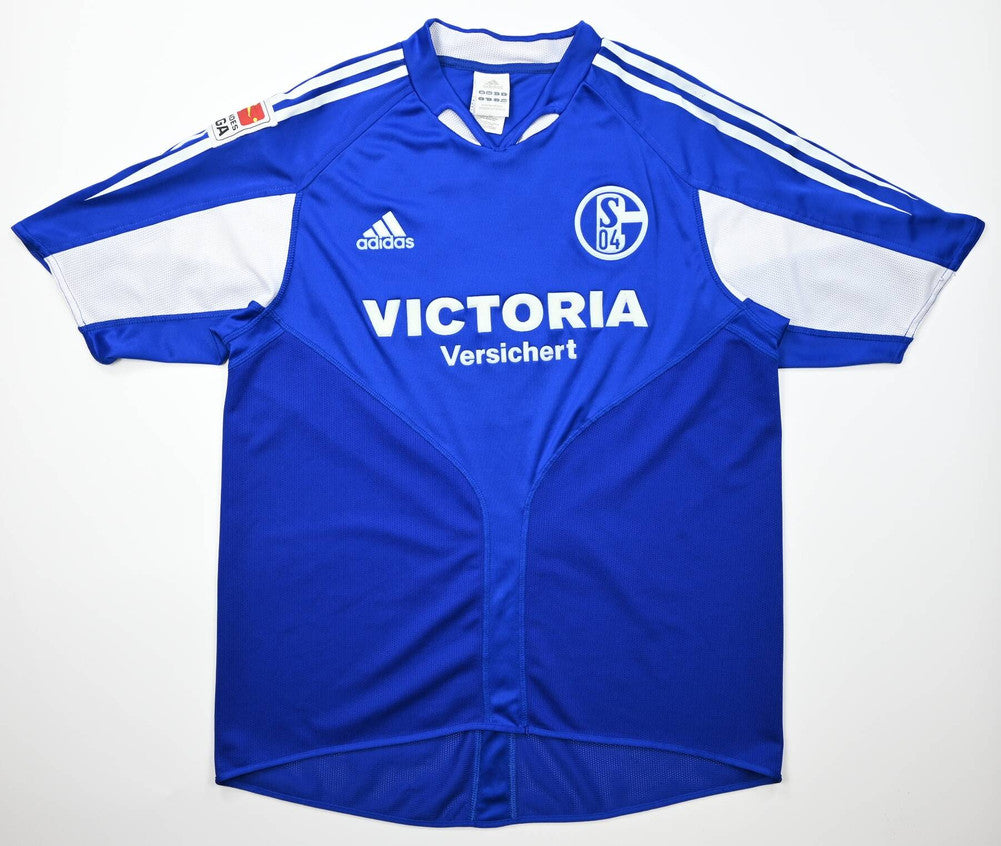 Maillot Schalke 04 Domicile Adidas 2004-06 LARSEN Vintage