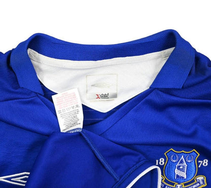Maillot Everton 2005-06 Umbro Domicile Beattie vintage 9/10