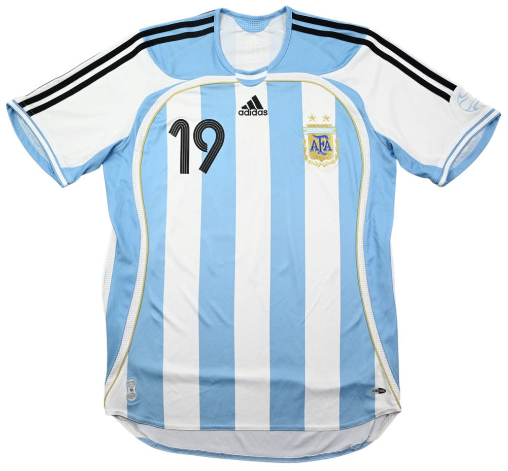Maillot Argentine Domicile Adidas 2005-2007 Messi Vintage