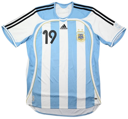 Maillot Argentine Domicile Adidas 2005-2007 Messi Vintage