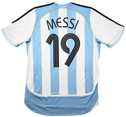 Maillot Argentine Domicile Adidas 2005-2007 Messi Vintage