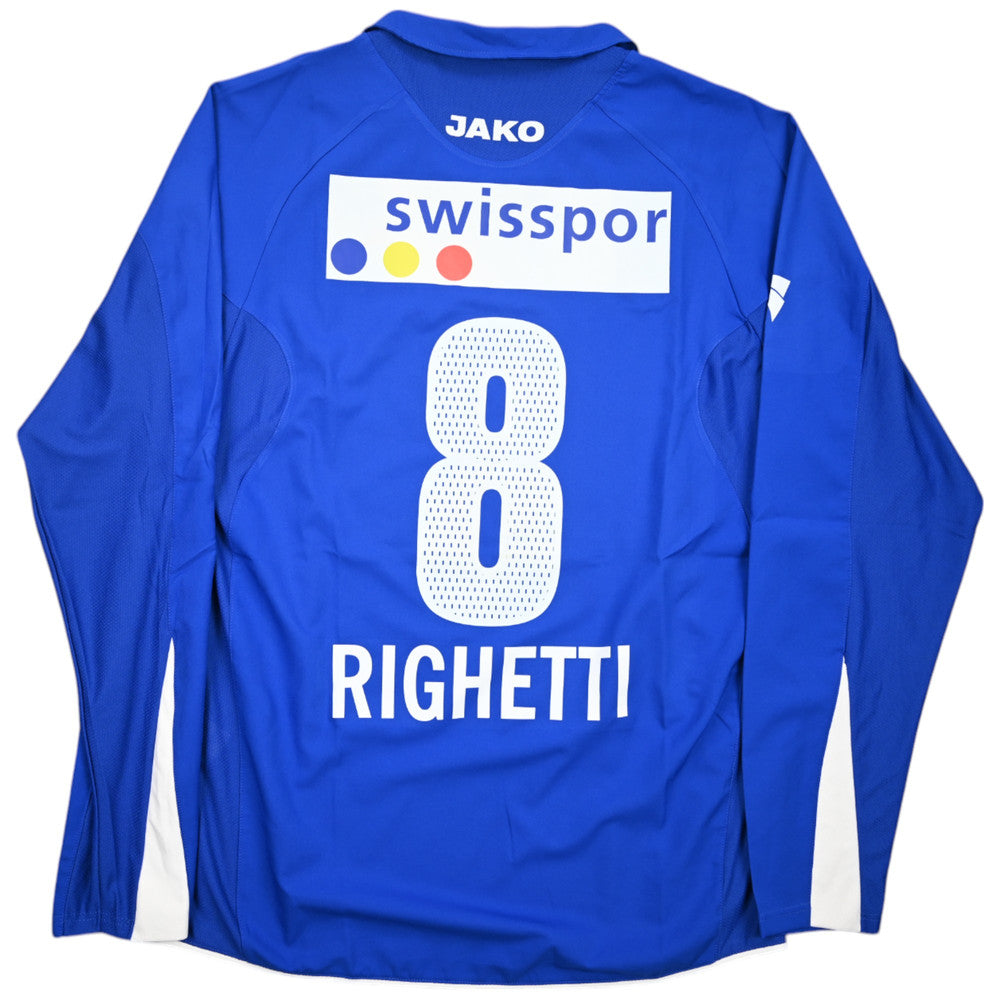 Maillot FC Luzern 2006-07 Jako Match Issue Righetti vintage