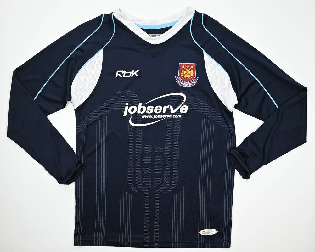 Maillot West Ham Extérieur Reebok 2006-07 Manches Longues Vintage