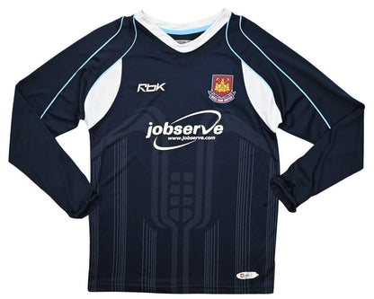 Maillot West Ham Extérieur Reebok 2006-07 Manches Longues Vintage