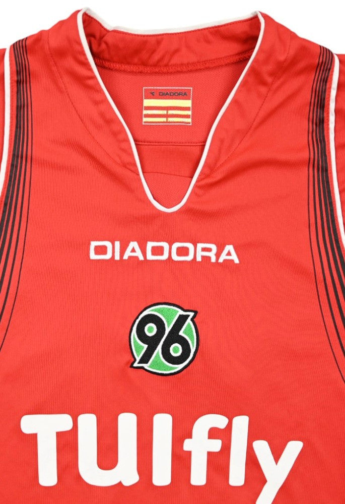 Maillot Hannover 96 Domicile 2007-08 Diadora TUI Fly vintage