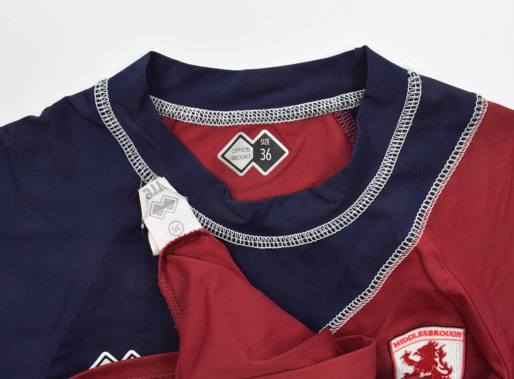 Maillot Middlesbrough 2007-08 Domicile Errea Garmin vintage S Boys