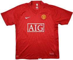 Maillot Manchester United 2007-09 Scholes Nike Domicile AIG