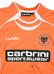 Maillot Blackpool 2008-09 Domicile Carlotti Vintage Signé
