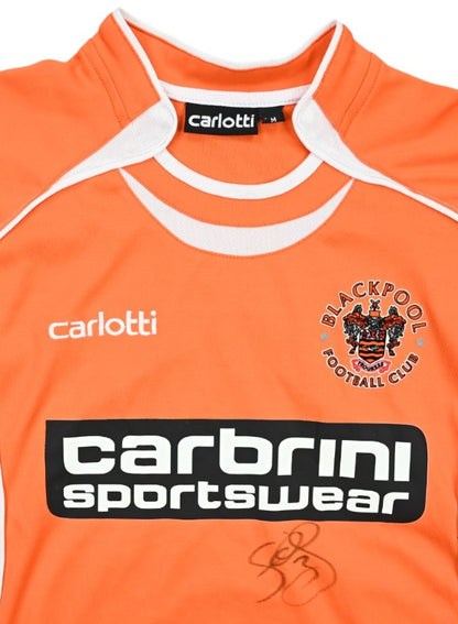 Maillot Blackpool 2008-09 Domicile Carlotti Vintage Signé