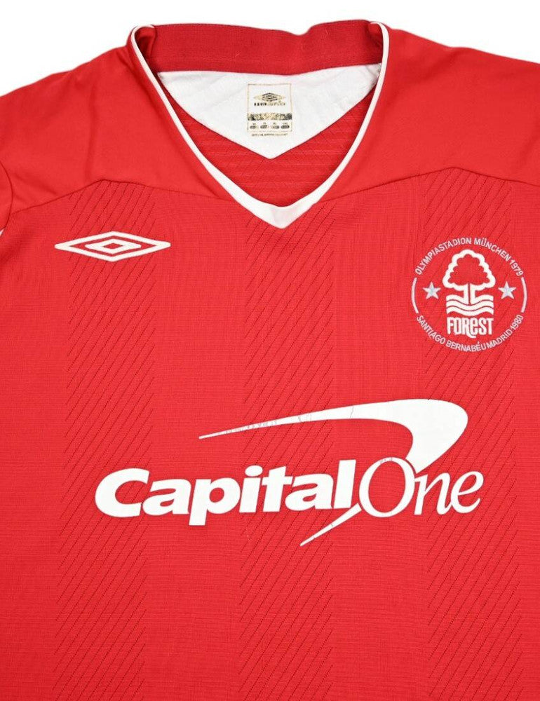 Maillot Nottingham Forest 2008-09 Domicile Umbro Capital One