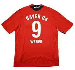 Maillot Bayer Leverkusen 2008-10 Adidas Weber vintage domicile