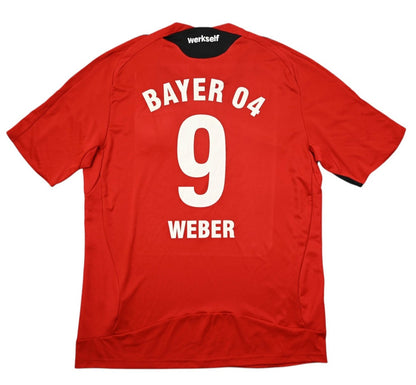 Maillot Bayer Leverkusen 2008-10 Adidas Weber vintage domicile