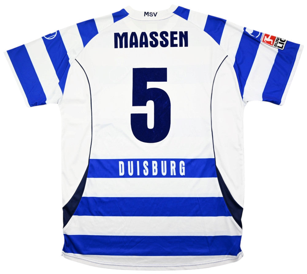 Maillot MSV Duisburg 2009-10 Uhlsport Domicile Vintage MAASSEN