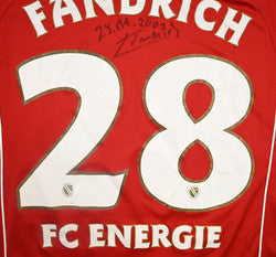 Maillot Energie Cottbus 2009-10 Saller Domicile Signé Fandrich