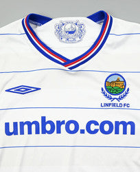 Maillot Linfield FC 2009-10 Umbro vintage condition 9/10
