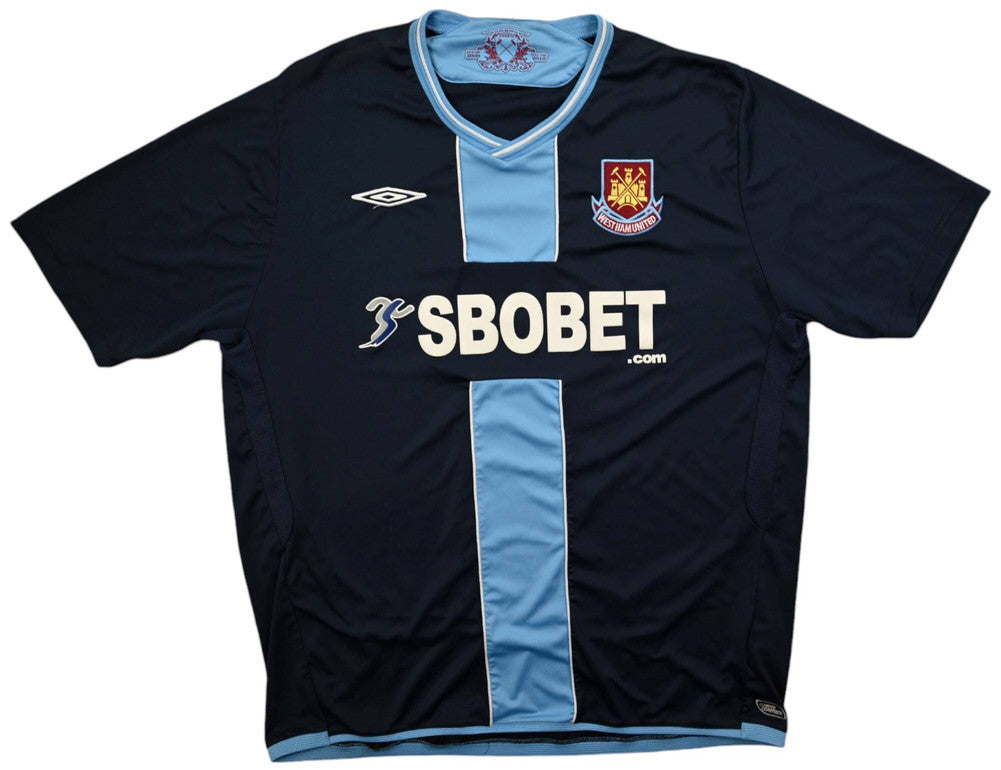 Maillot West Ham Extérieur Umbro 2009-10 Manches Longues Vintage
