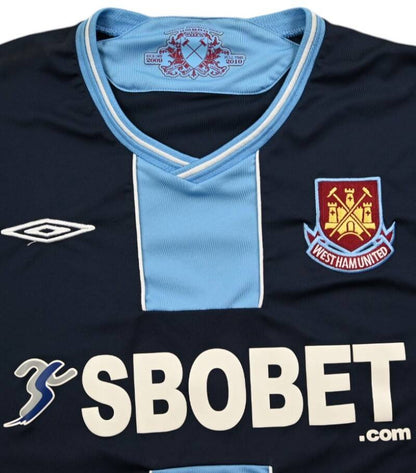 Maillot West Ham Extérieur Umbro 2009-10 Manches Longues Vintage