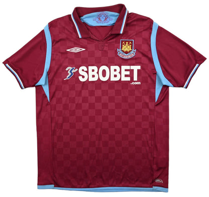 Maillot West Ham 2009-10 Umbro Domicile Flocage Moore Vintage