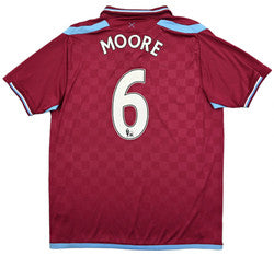 Maillot West Ham 2009-10 Umbro Domicile Flocage Moore Vintage